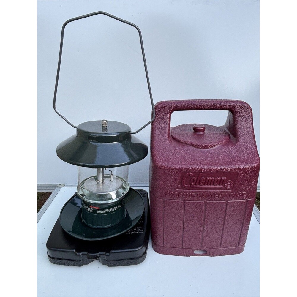 Coleman Electronic Ignition Dual Mantle Propane Lantern 5154B700 w Box & Manual
